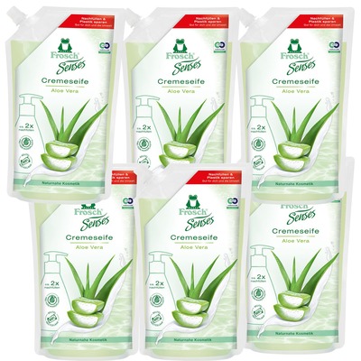 Venta por mayor - 6 Jabón de Manos con Aloe Vera para Piel Sensible 500 ML