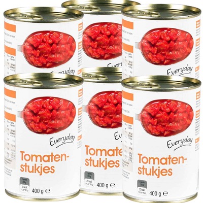 Venta por mayor - 6 Tomate italiano pelado en cubitos 400 GR