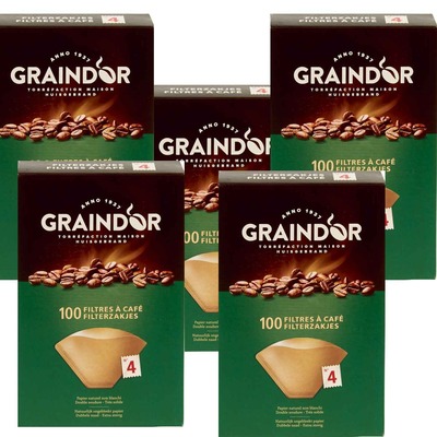 Venta por mayor - 5 Filtros de Cafetera Belgas No. 4, 100 unidades
