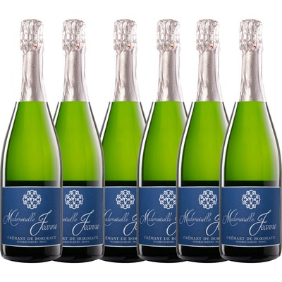 Venta por mayor - 6 Espumante de Bordeaux, Mademoiselle Jeanne, Francia 750 ML
