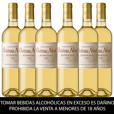 Venta por mayor - 6 Chateau Nicot, Vino Blanco, Bordeaux, Francia