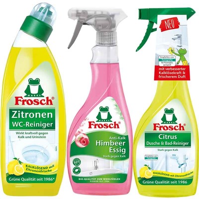 Combo Limpiador de Inodoros 750ML, Removedor de Sarro 500ML y Limpiador de Duchas 500ML